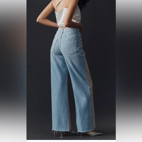 Pilcro by Anthropologie High Waisted Sequin Skater Jean - Picture 3 of 13